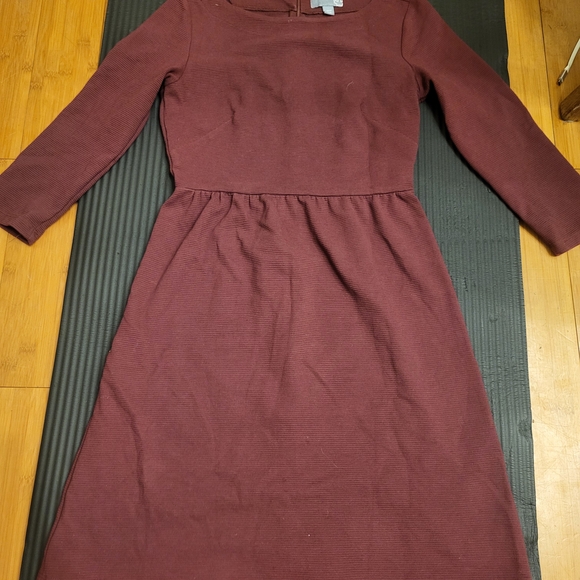 Sears Burgundy Long Sleeve Dress - Picture 1 of 2